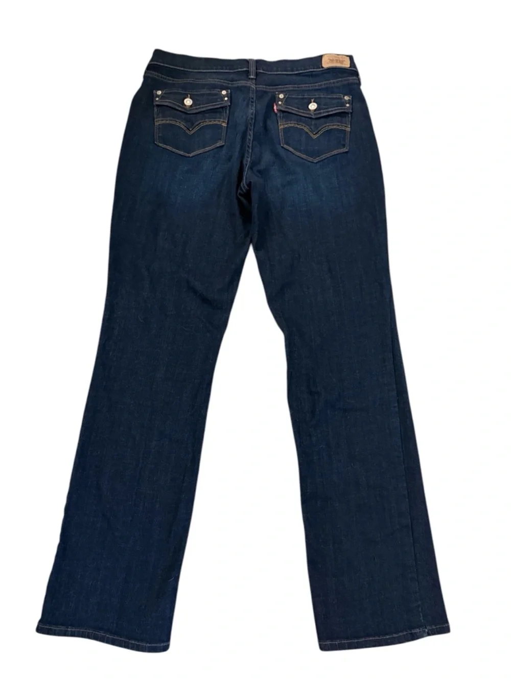 Levi’s 505 Flap Pocket Jean Dark Blue Wash Mid-Rise Bootcut Straight 12 (32x31)